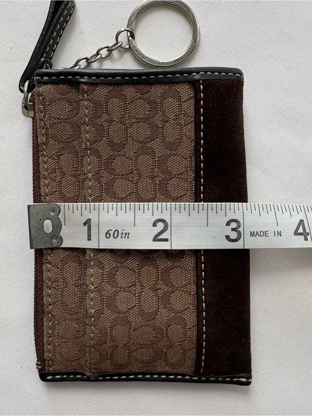 Vintage Y2K Coach Signature Canvas Coin Purse Cardholder Wallet